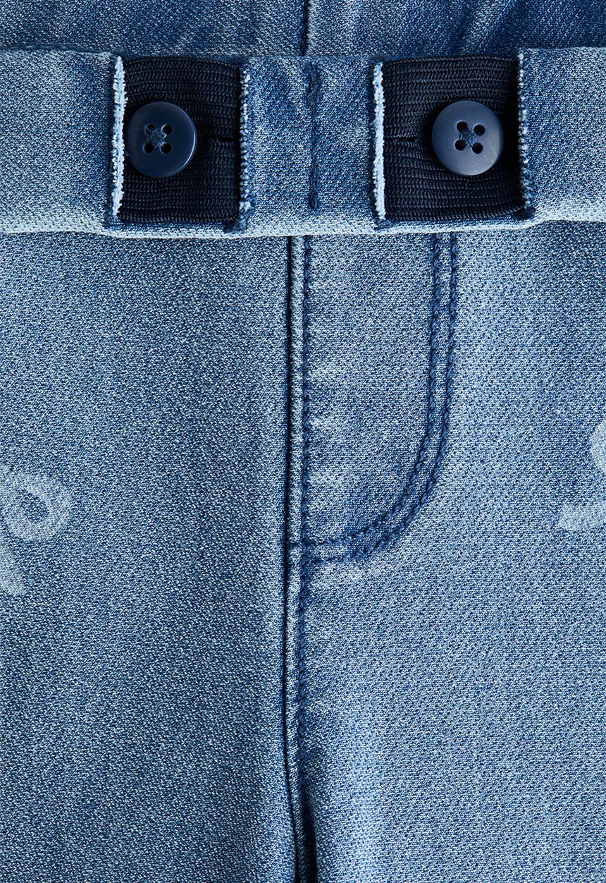 H&M - Denim-look flared jeggings - light denim blue/bows