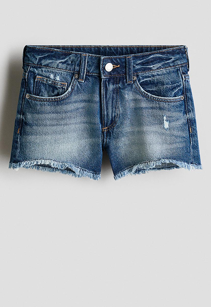 H&M - Relaxed fit denim shorts - denim blue