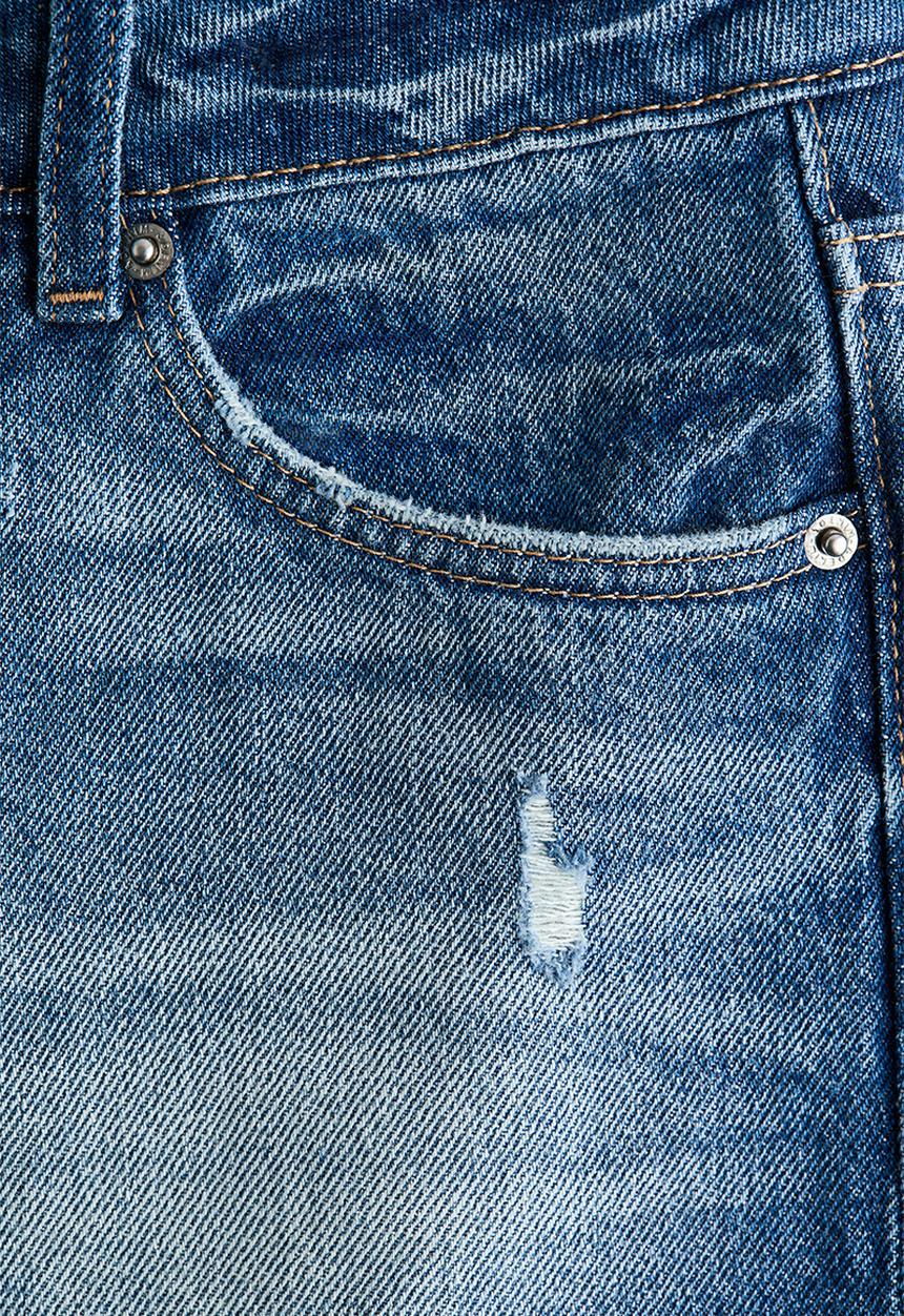 H&M - Relaxed fit denim shorts - denim blue