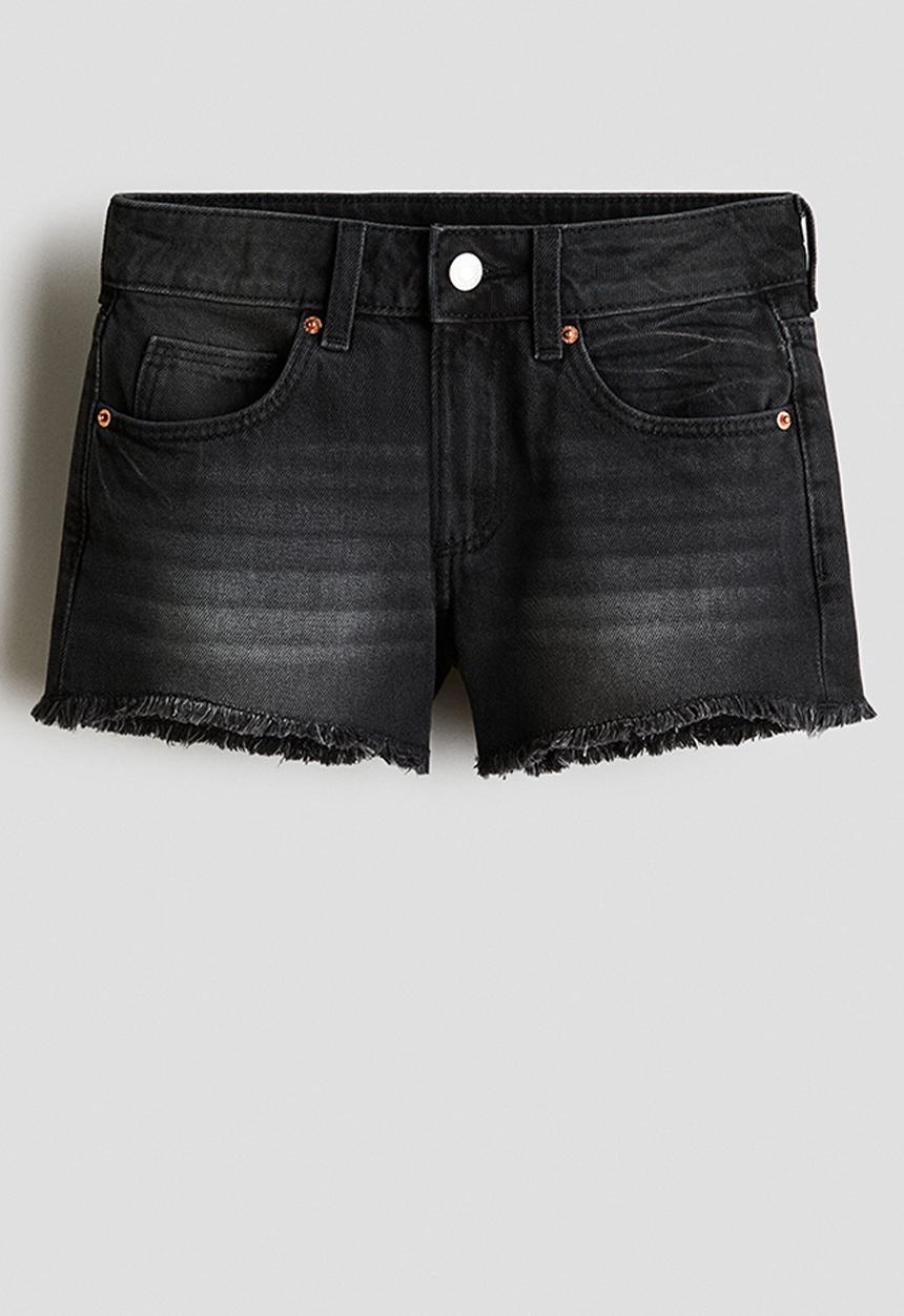 H&M - Relaxed fit denim shorts - denim black