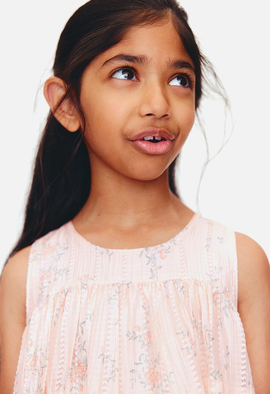 H&M - A-line dress - light pink/floral