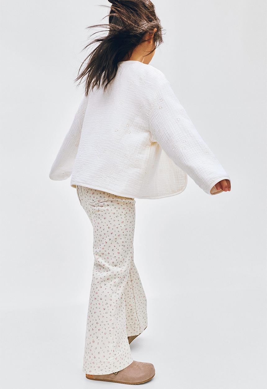 H&M - Flared jeans - cream/floral