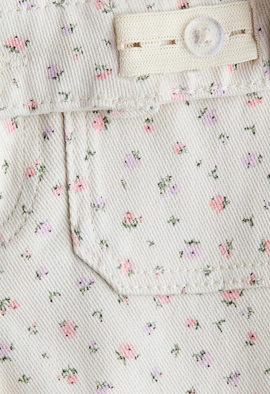 H&M - Flared jeans - cream/floral