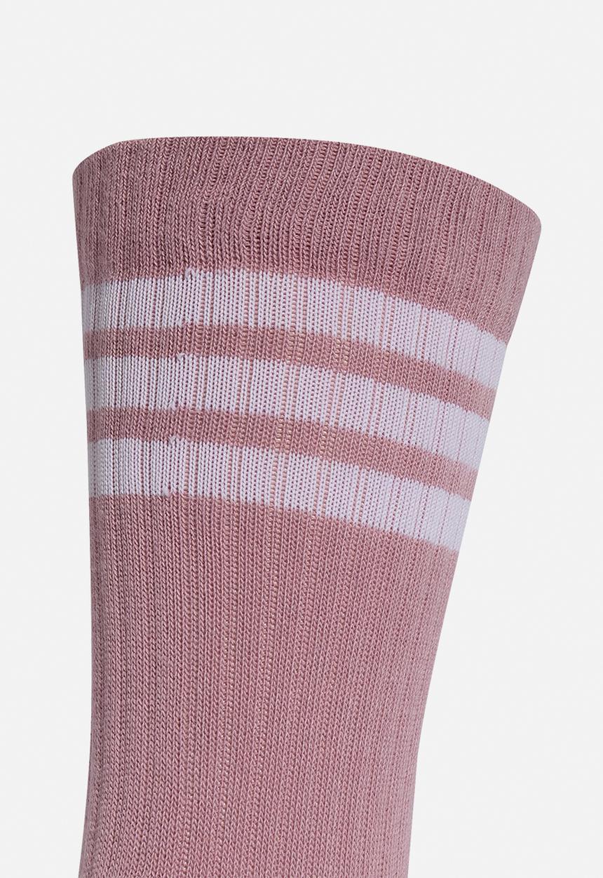 adidas Performance - 3-Stripe ESS C Crew  3-Pack - magic mauve/white/halo green/grey four
