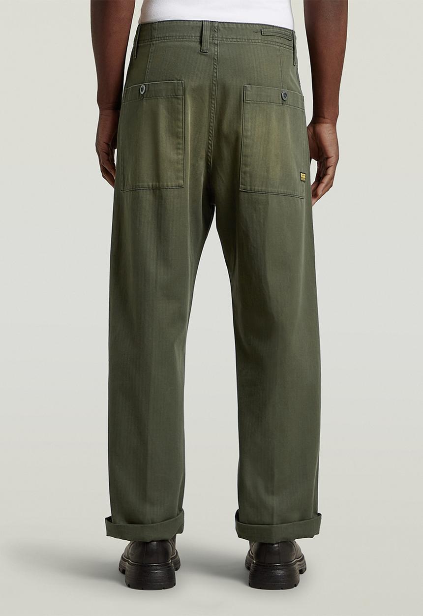 G-STAR - Boulder Pleated Chino Relaxed Straight - Asfalt