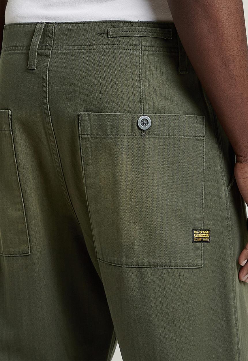 G-STAR - Boulder Pleated Chino Relaxed Straight - Asfalt