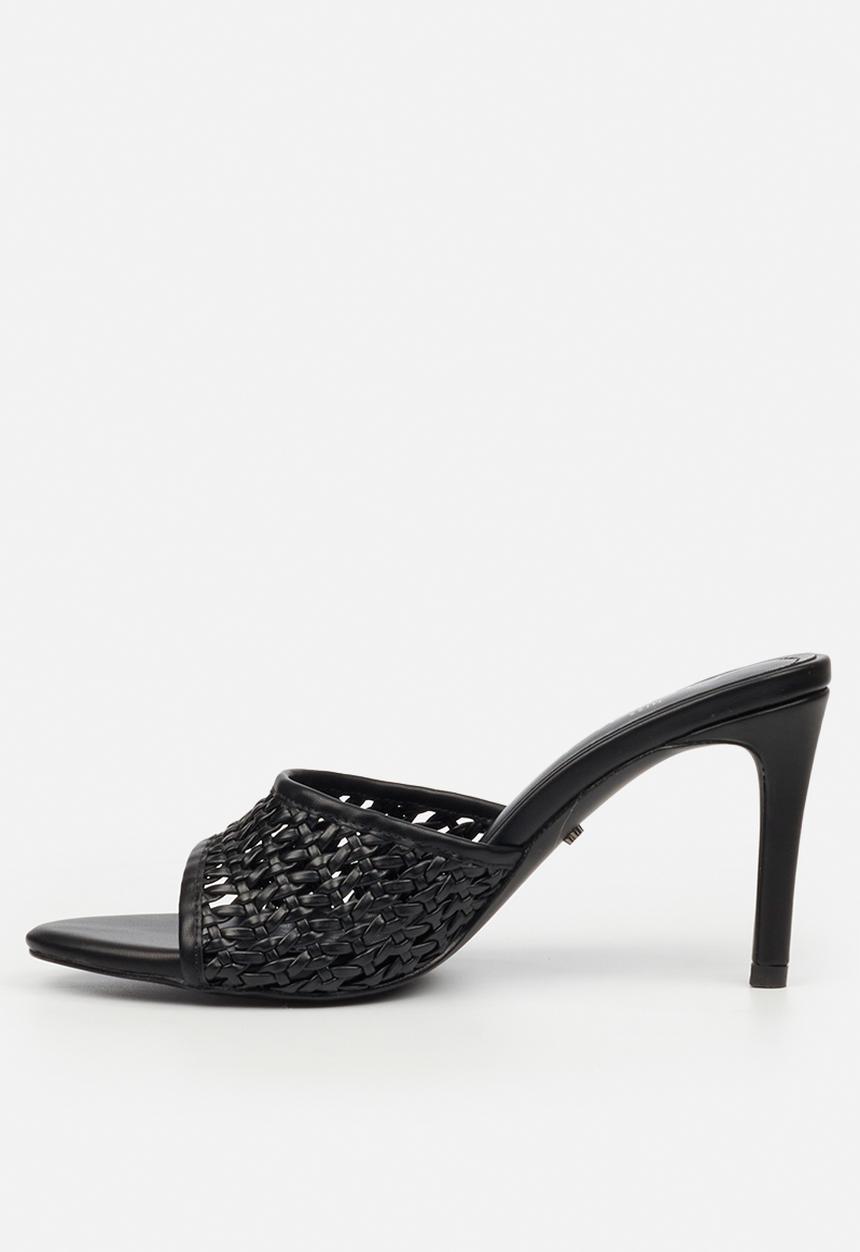 Miss Black - Nelly 8 macrame heel - black