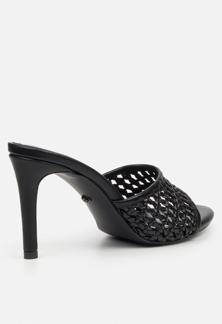 Miss Black - Nelly 8 macrame heel - black