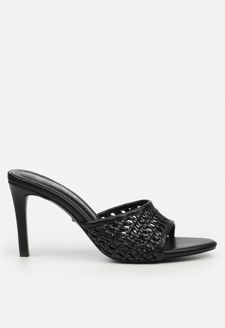 Miss Black - Nelly 8 macrame heel - black