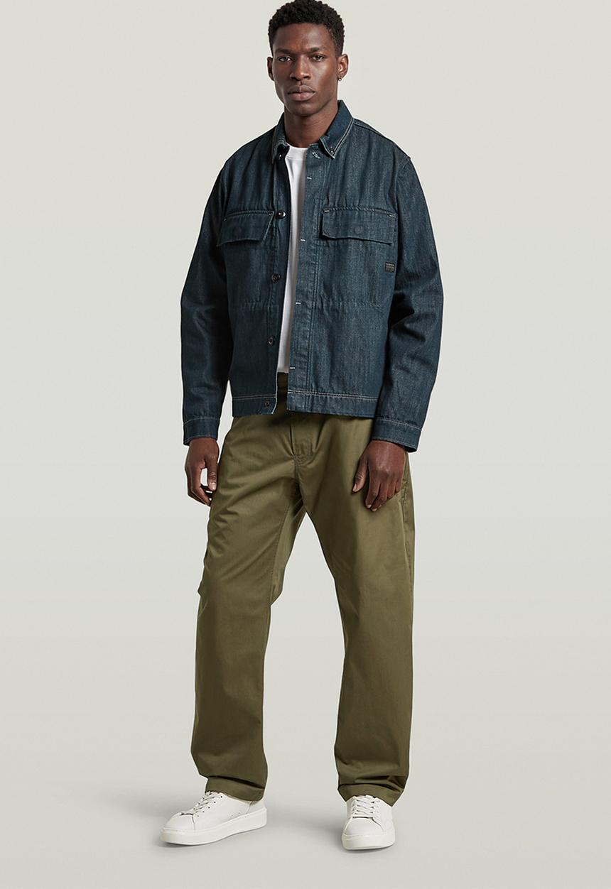 G-STAR - Helsinki Pleated Loose Tapered Chino - Dark Khaki