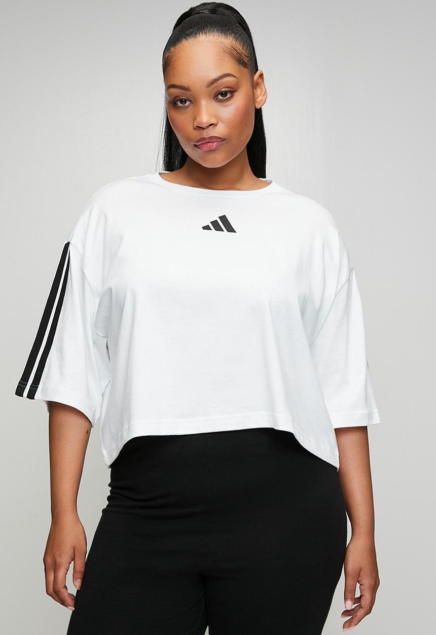 adidas Performance - Plus w 3s sj tlr t s26 tee - white/black
