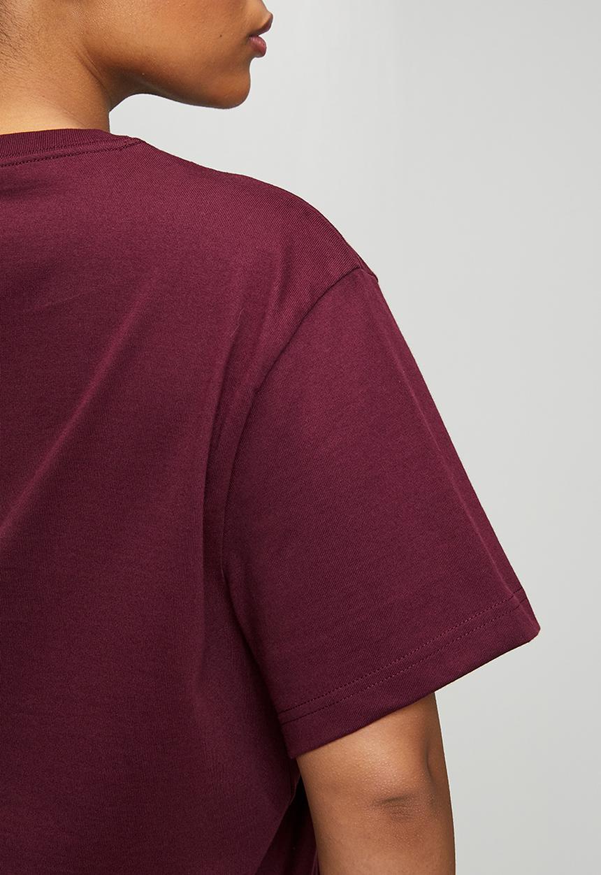 adidas Originals - Plus trefoil boxy t w tee - maroon/black