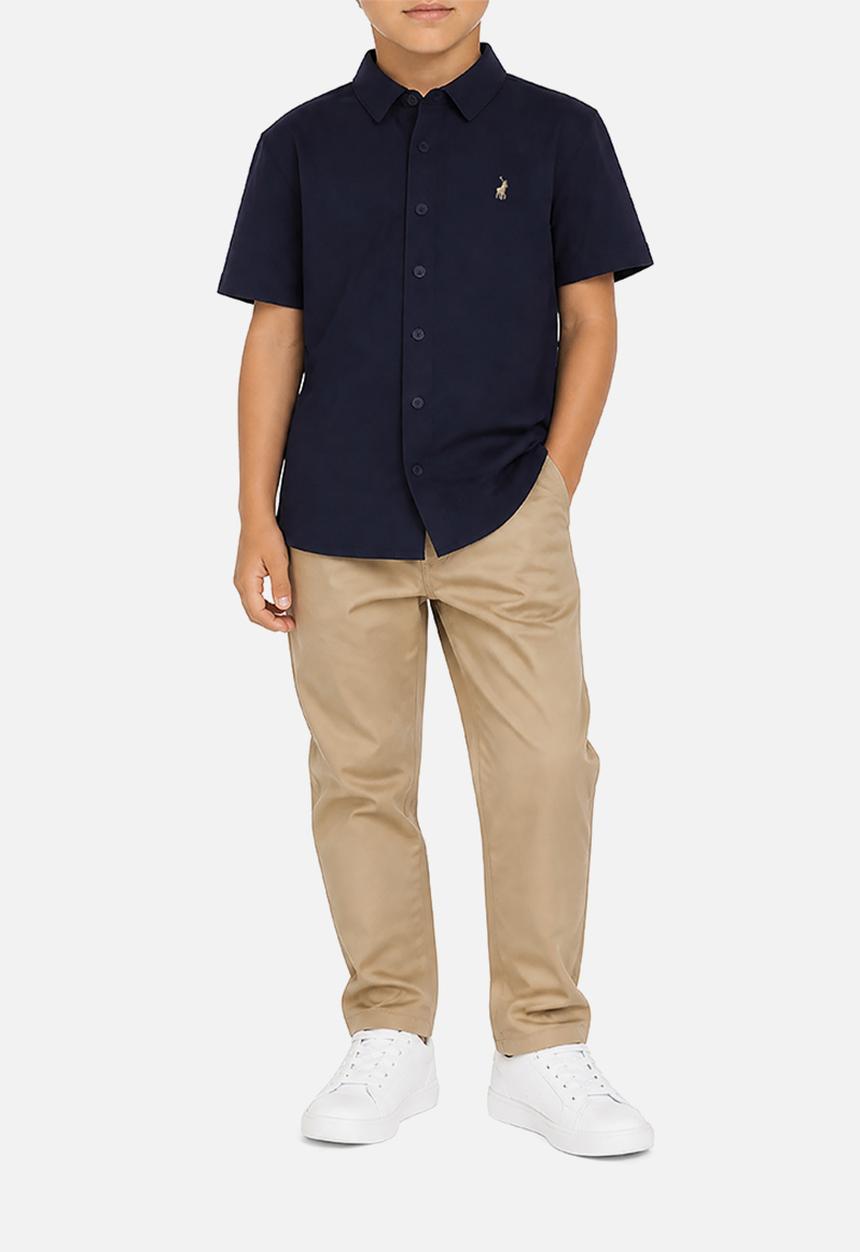 POLO - Boys Nelson Short Sleeve Shirt - Navy