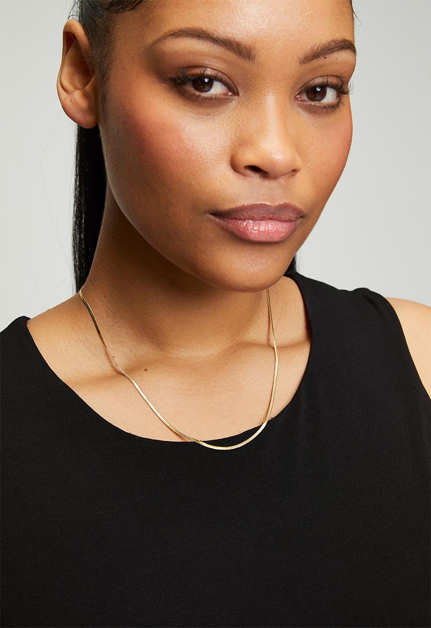 Rubi - Waterproof Fine Chain Necklace - Gold Plated Fine Snake Chain