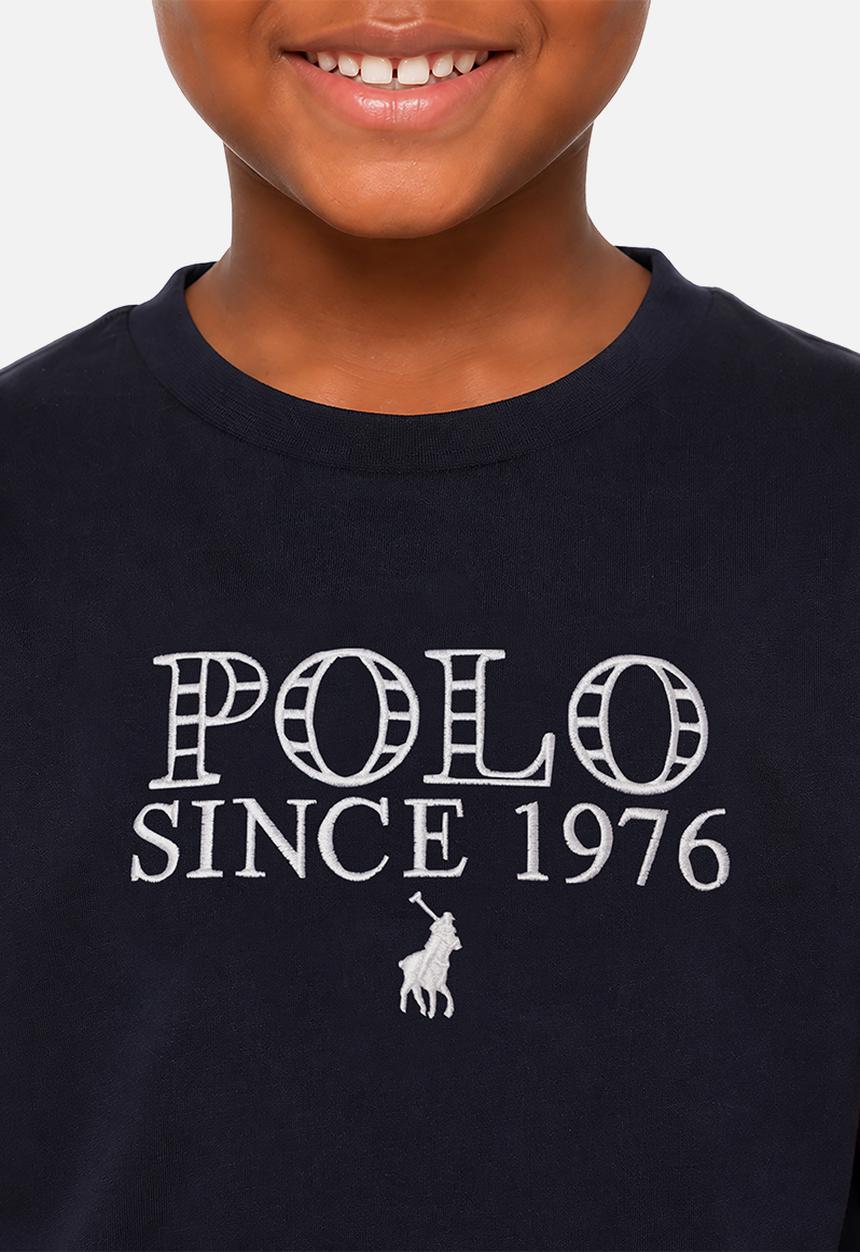 POLO - Girls Isla Embroidered Short Sleeve Tee - Navy