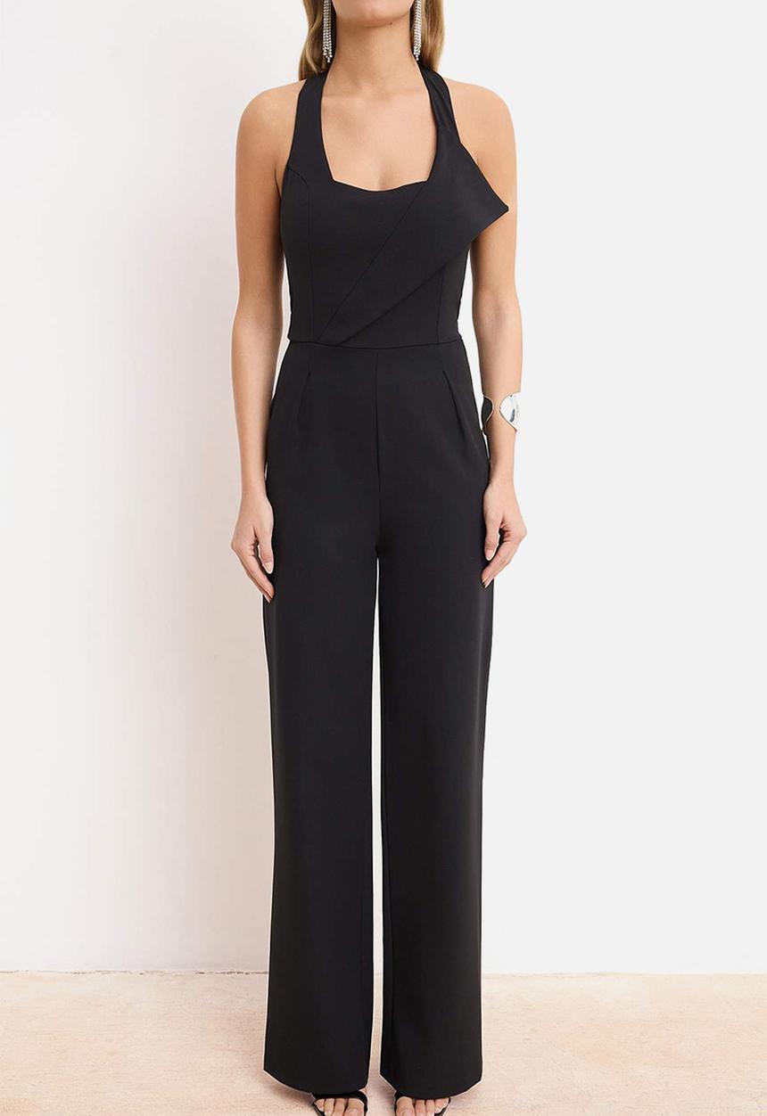 Trendyol - Halter Neck Jumpsuit - Black