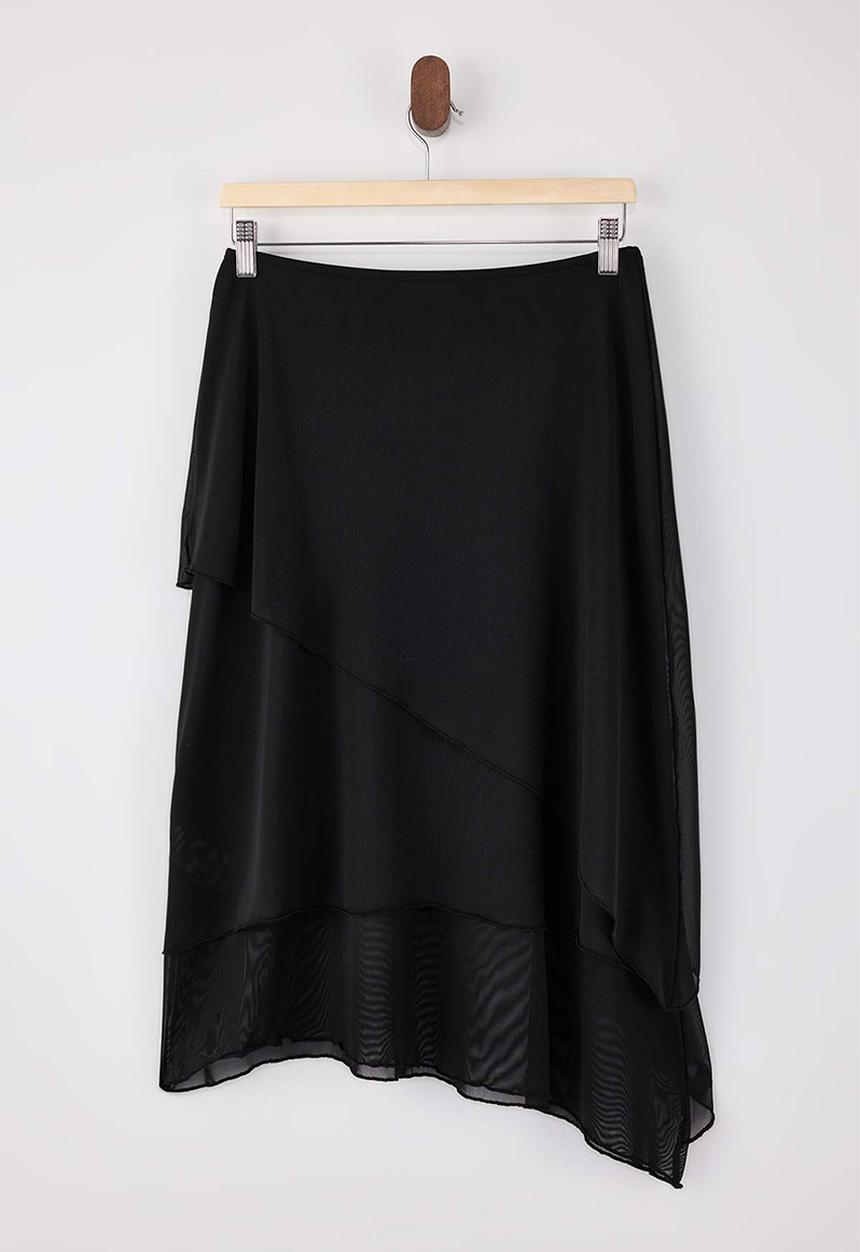 Trendyol - Midi Skirt - Black