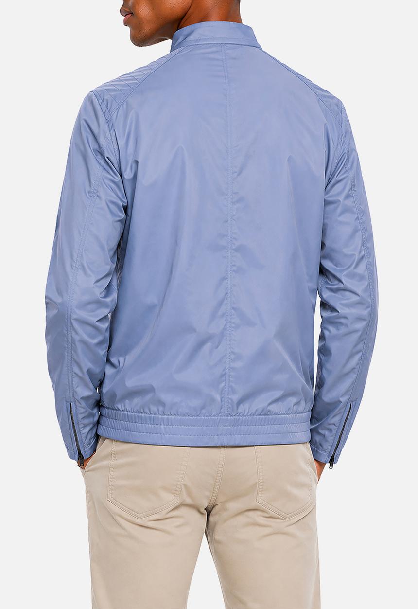 POLO - Mens PJC Long Sleeve Quilted Biker Jacket - Blue