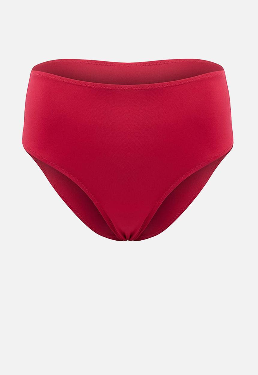 Trendyol - Flounce tankini bikini set - burgundy