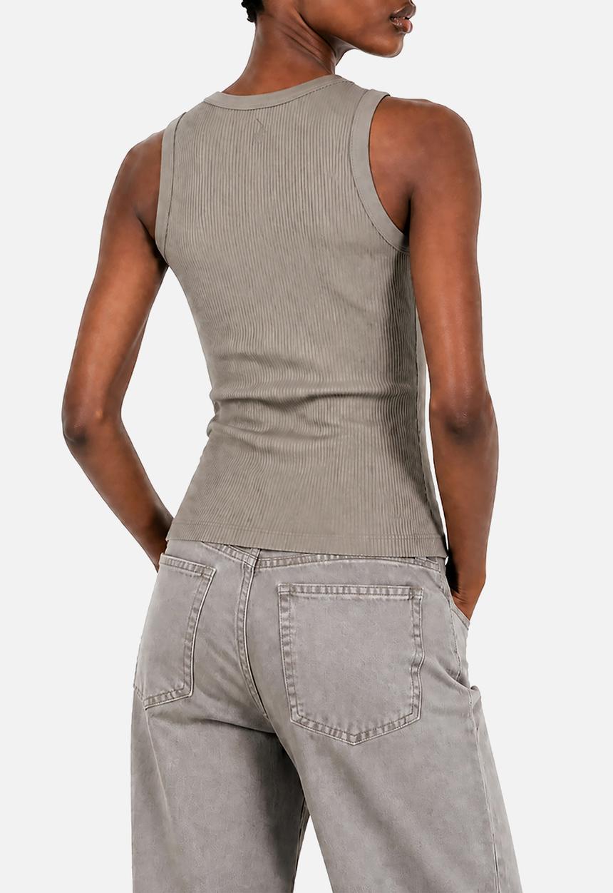 POLO - Wmn Thandiwe Sleeveless Ribbed Tank Top - Mushroom