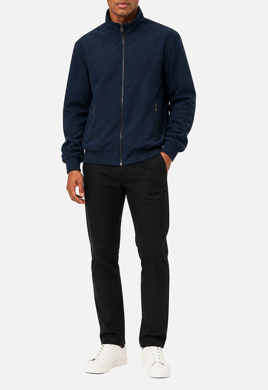 POLO - Harrington Jacket With Funnel Neck - Navy
