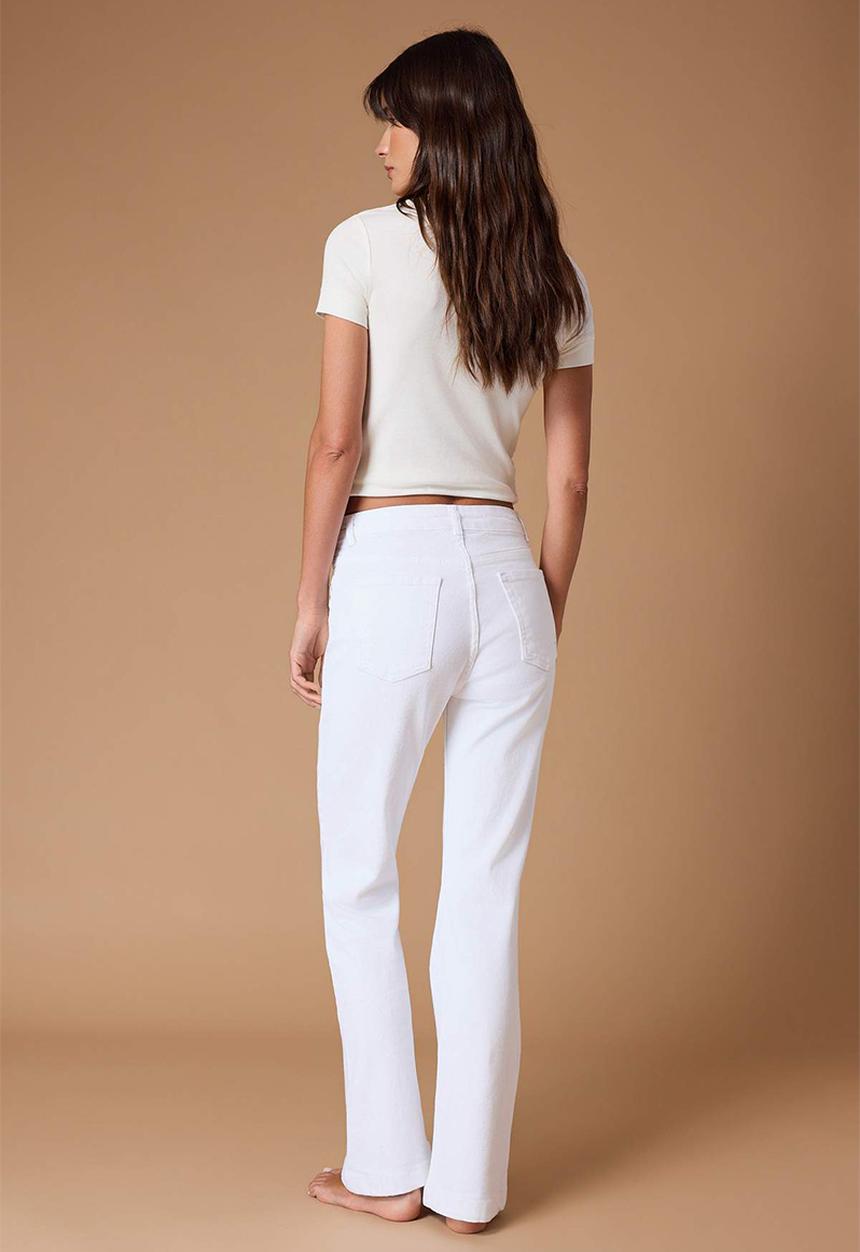 Trendyol - High-Waist Flared Jeans - White