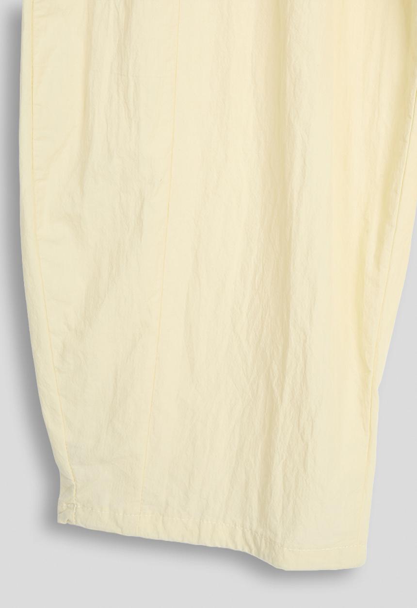 Pop Candy - Peplum frill barrel leg pants - powder yellow