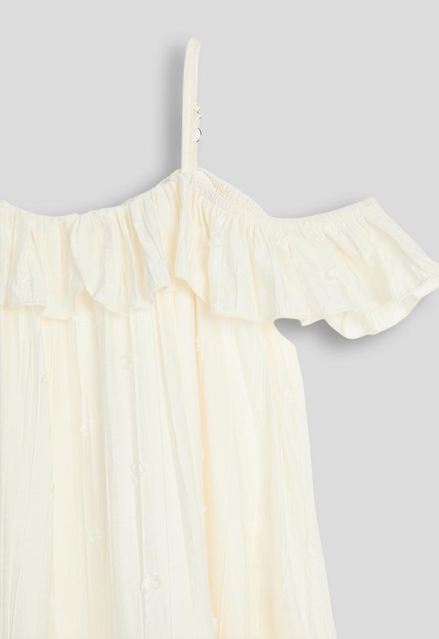 Pop Candy - Tiered boho cami dress - cream
