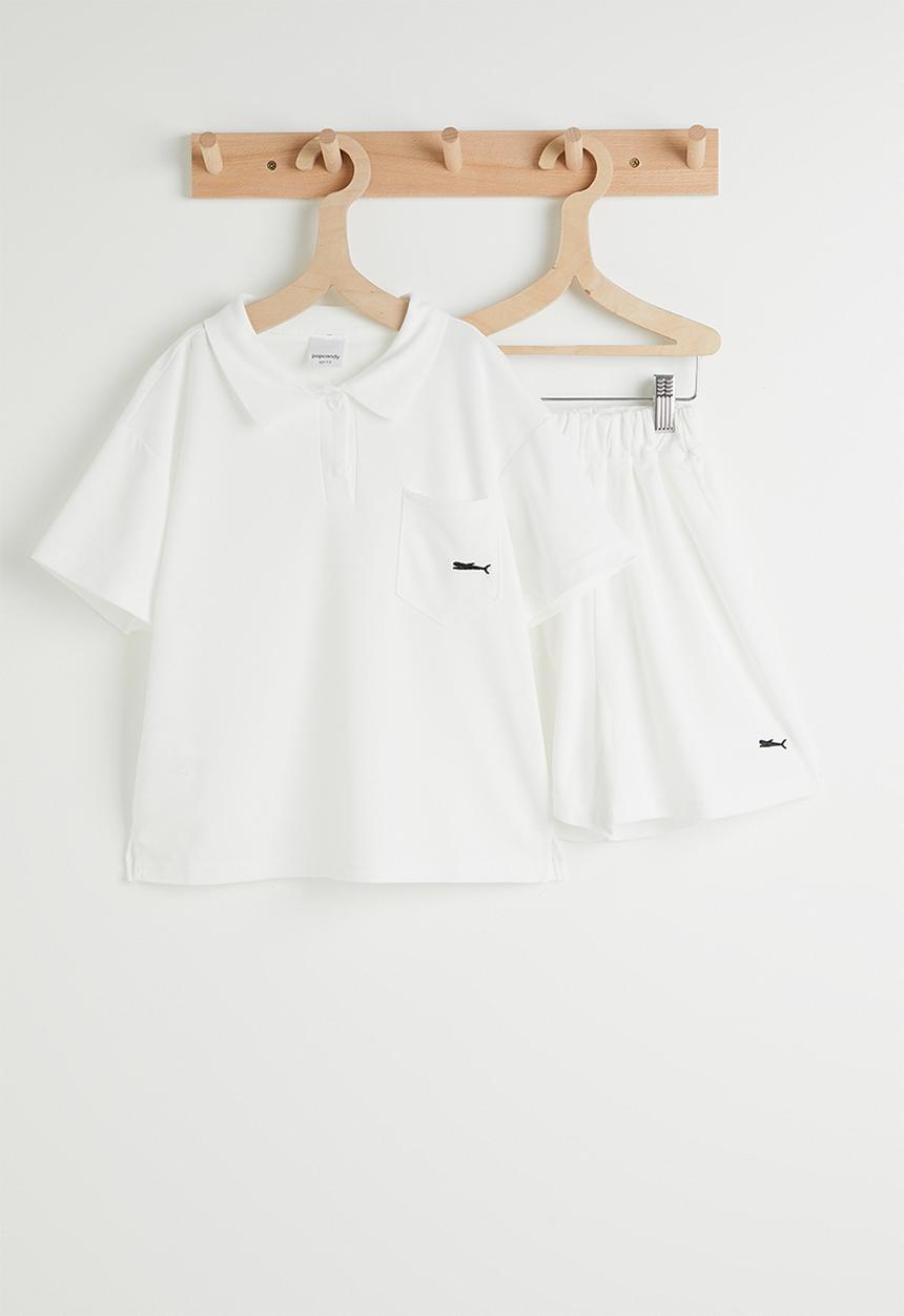 Pop Candy - Polo-style shirt with shorts - white