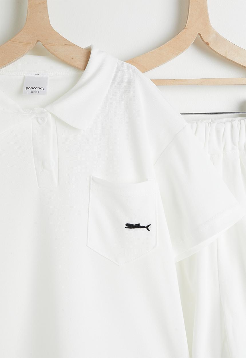 Pop Candy - Polo-style shirt with shorts - white