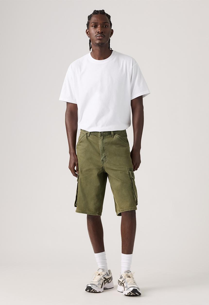 Levi’s® - 478 BAGGY CARGO SHORTS - 001GU-0015 FOREST BADGE OD SHORTS