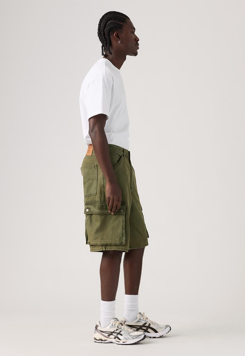 Levi’s® - 478 BAGGY CARGO SHORTS - 001GU-0015 FOREST BADGE OD SHORTS