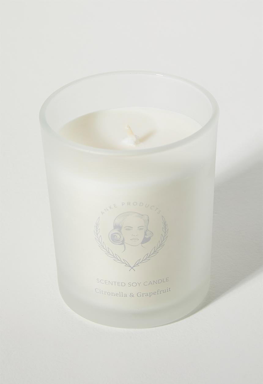 Anke Products - Citronella Grapefruit New Candle - white