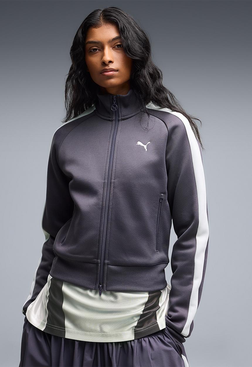 PUMA - T7 Always On Short Track Jacket - Inky Depths-Créme De Mint
