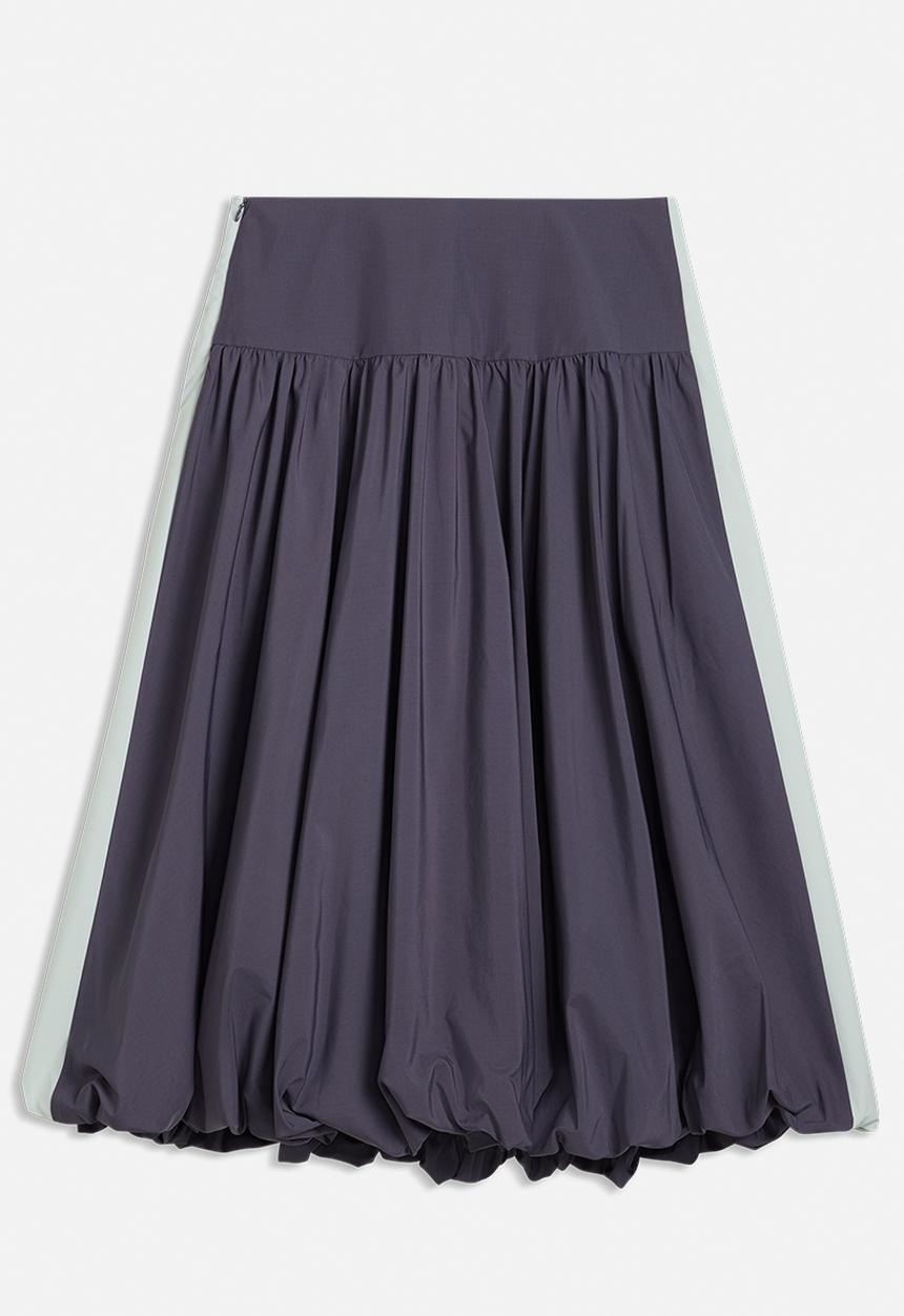 PUMA - T7 Balloon Woven Midi Skirt - Inky Depths-Créme De Mint