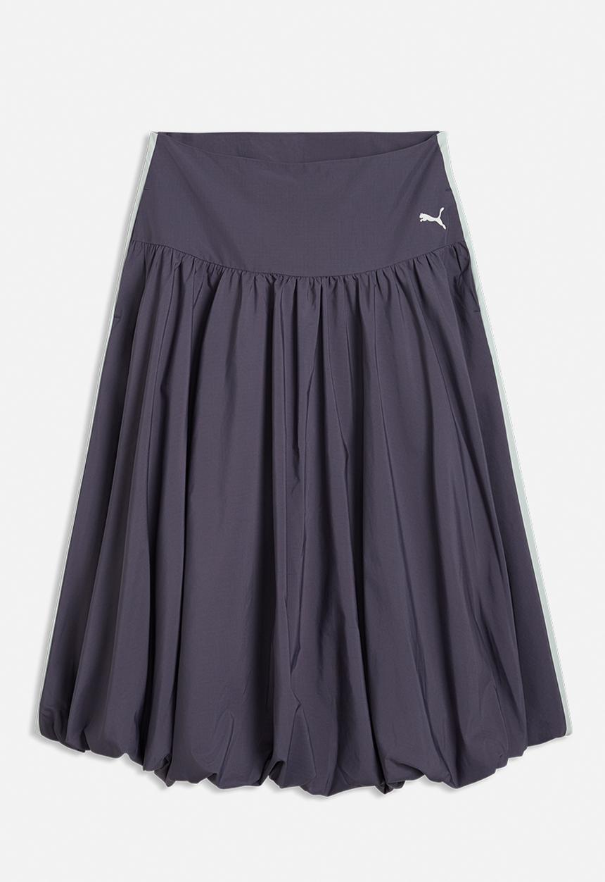 PUMA - T7 Balloon Woven Midi Skirt - Inky Depths-Créme De Mint