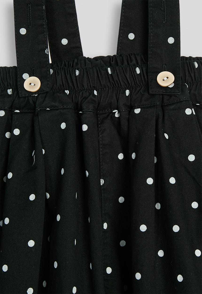 Pop Candy - Polk dot dungarees - black