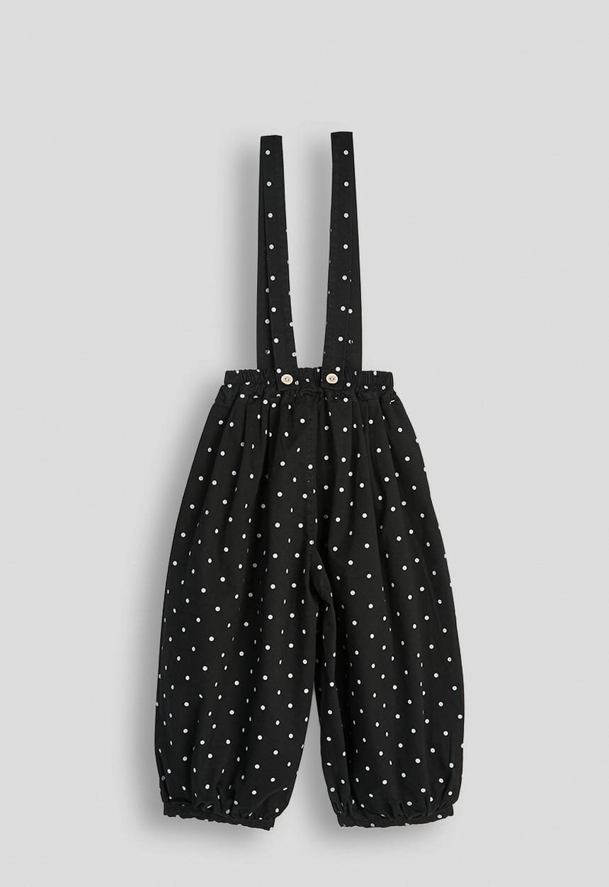 Pop Candy - Polk dot dungarees - black