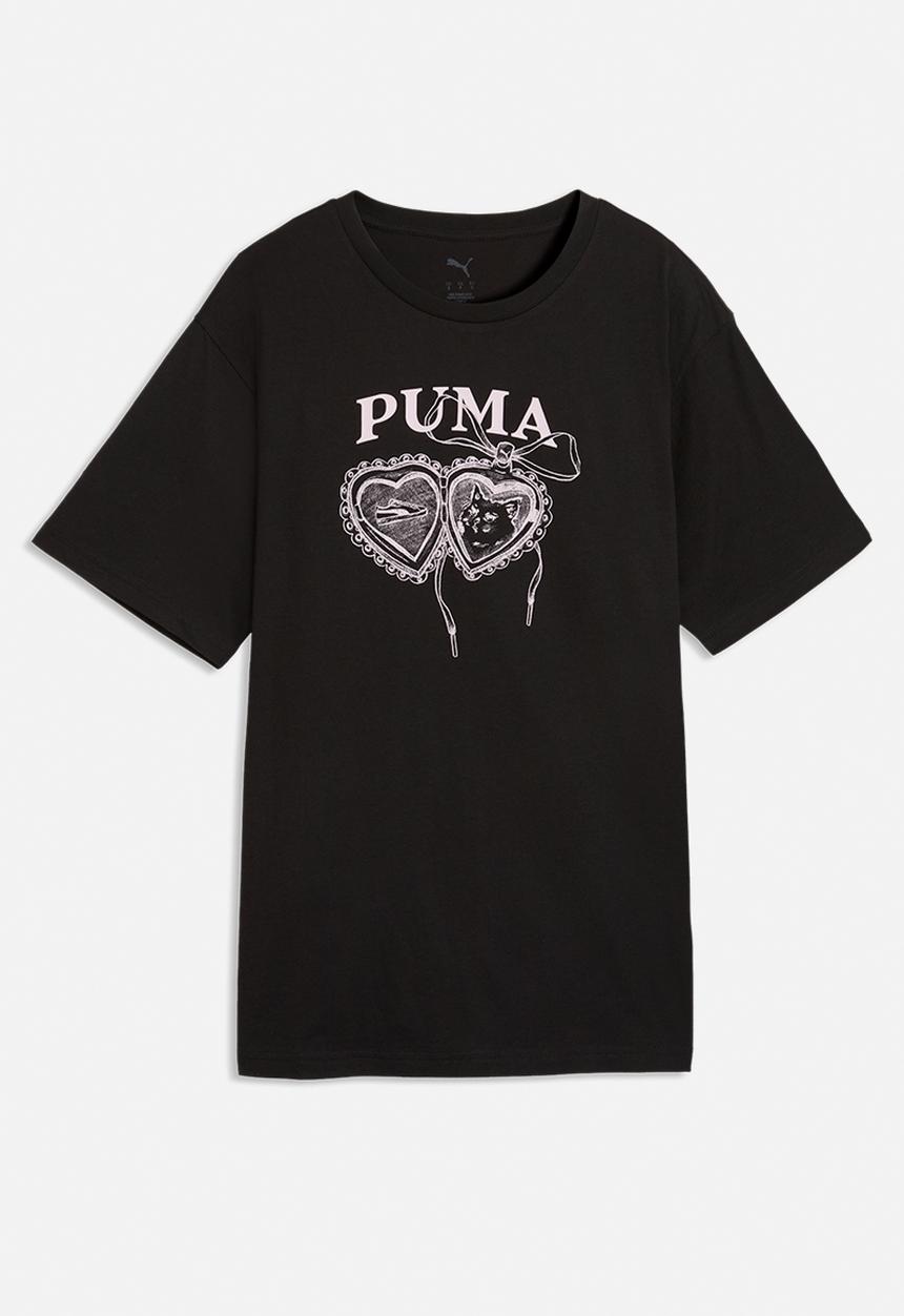 PUMA - Graphics Relaxed Charm Tee - Puma Black