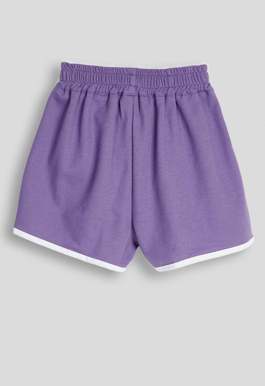 Pop Candy - Piped dolphin hem shorts - purple
