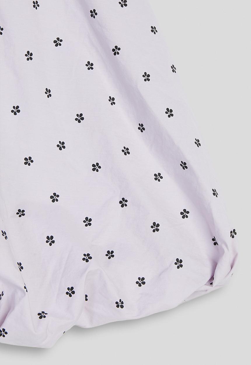 Pop Candy - Mini floral bubble hem top - light lilac