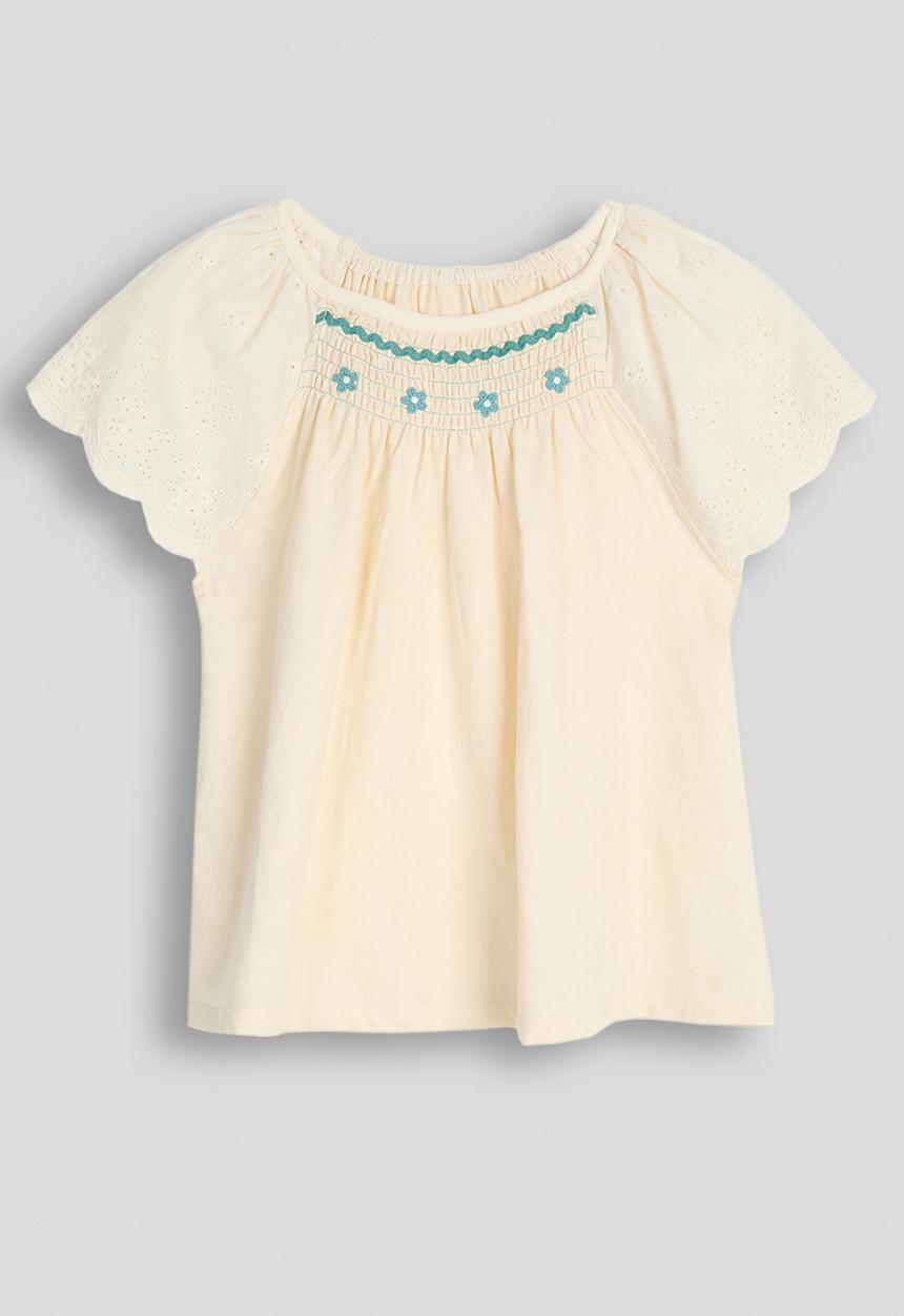 Pop Candy - Smocked babydoll dress - off white