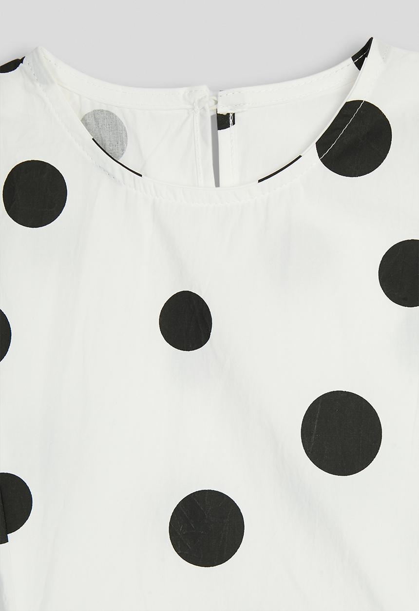 Pop Candy - Macro dot printed dress - white