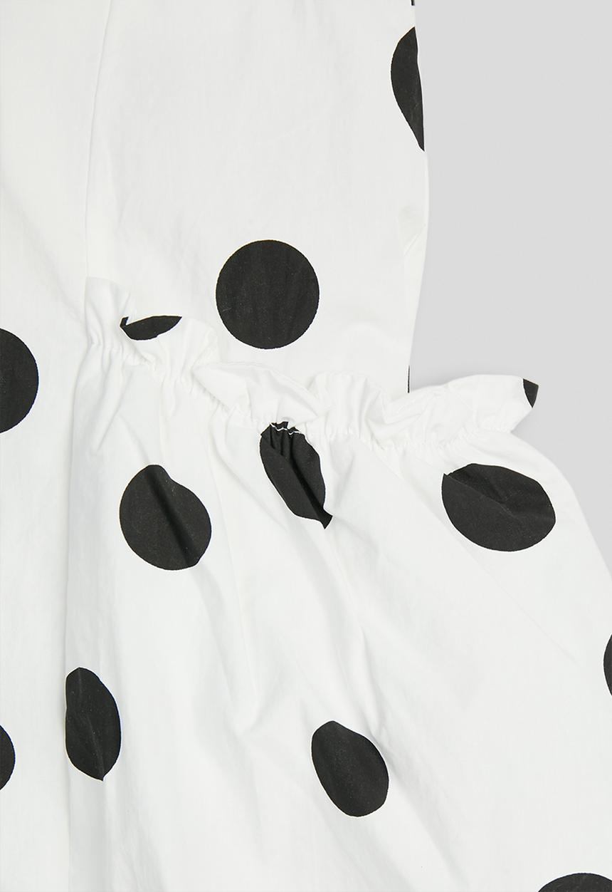 Pop Candy - Macro dot printed dress - white