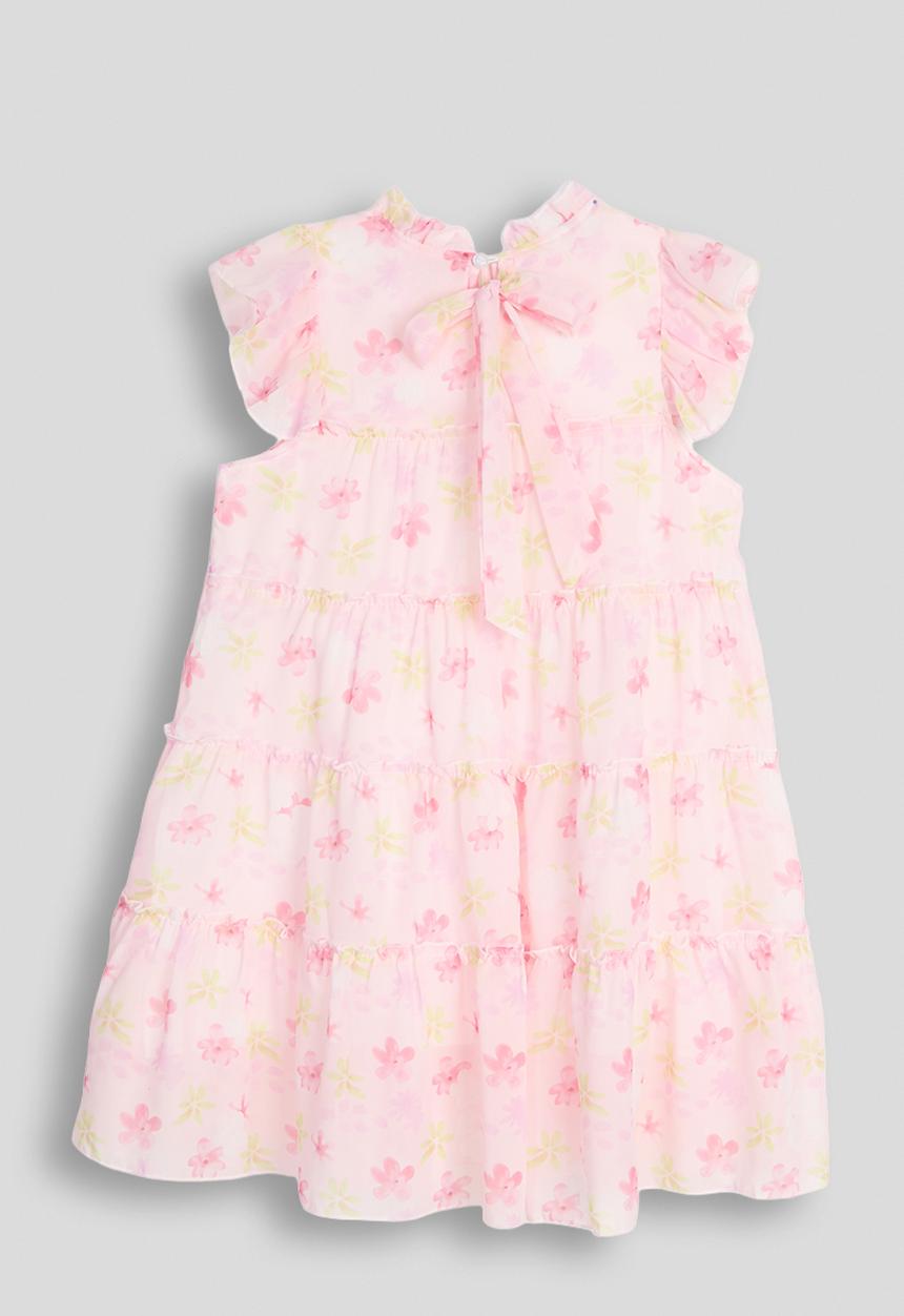 Pop Candy - Tiered fit & flared dress - pink/floral aop