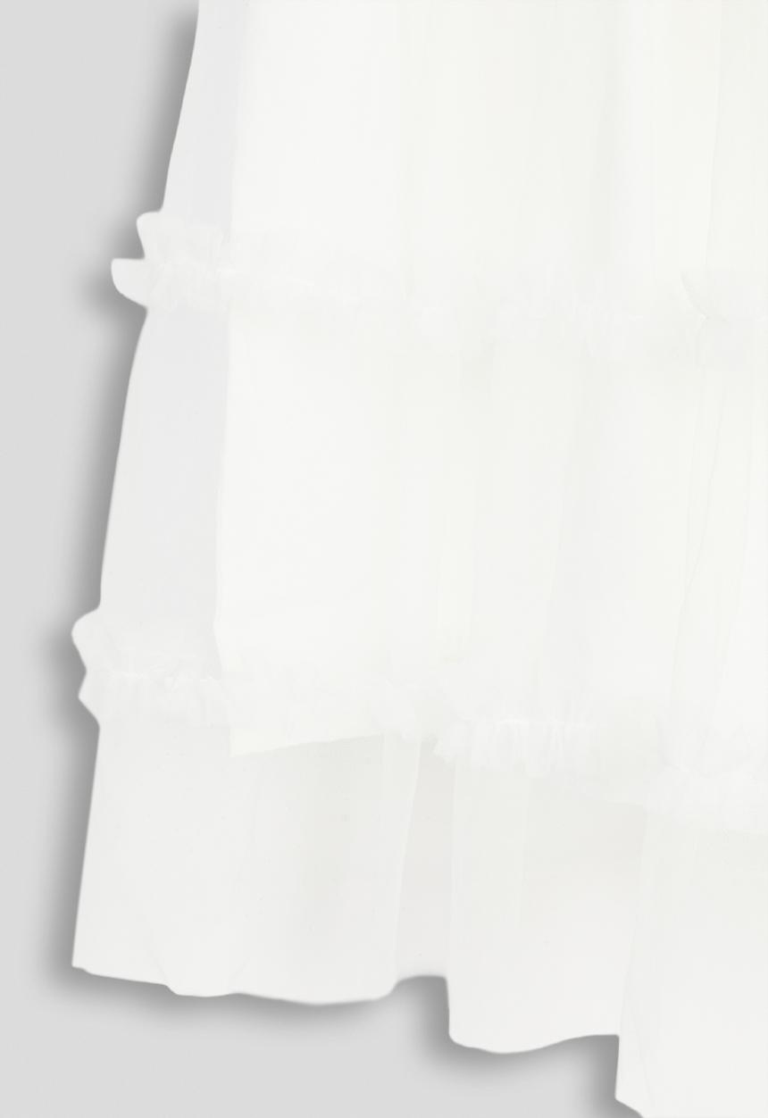 Pop Candy - Sheer skirt overlay dress - white