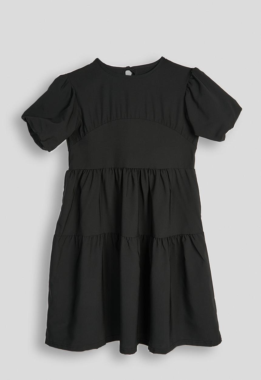 Pop Candy - Tiered midi dress - black
