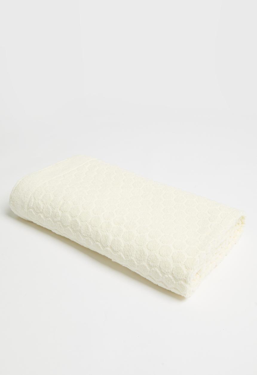 Pop Candy - Honeycomb pattern bath towel - pale yellow