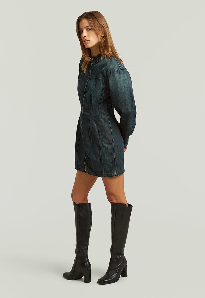G-STAR - Hourglass dress l\s wmn - antique crossover