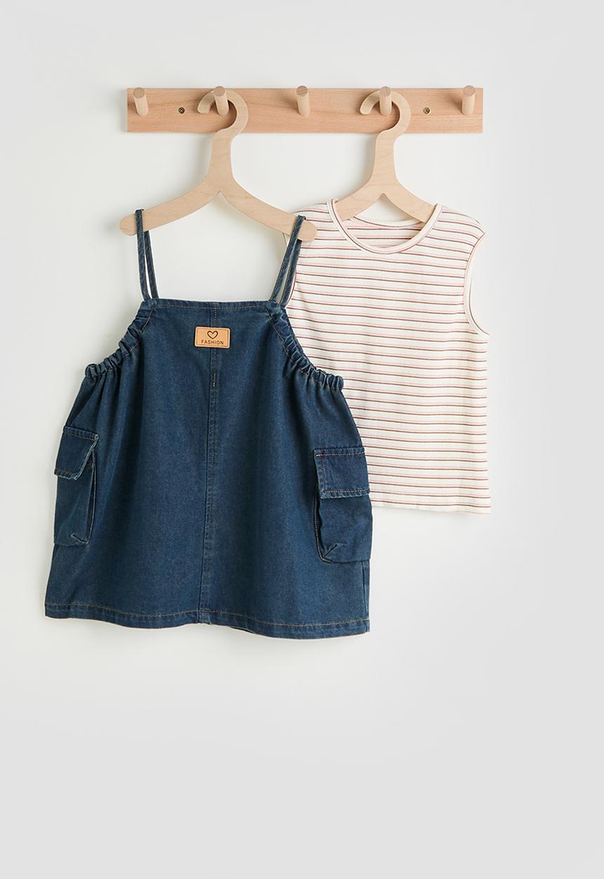 Pop Candy - Striped tank top with camisole dress - multi